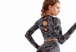 Load image into Gallery viewer, Camo seamless long sleeve sports Crop Top
