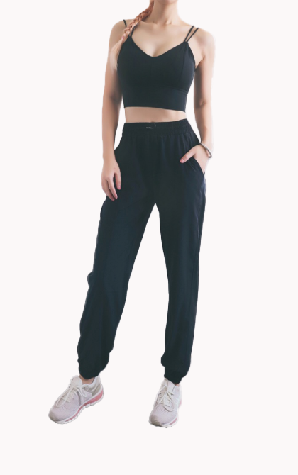 Racerback Jogger Crop Top w/v cut- sweet girl Collections