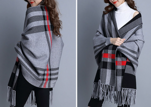 Pancho stripe knitted