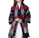 Load image into Gallery viewer, Pancho stripe knit tassel
