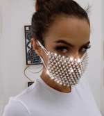 Load image into Gallery viewer, Wedding face mask Bling Bling Pearl
