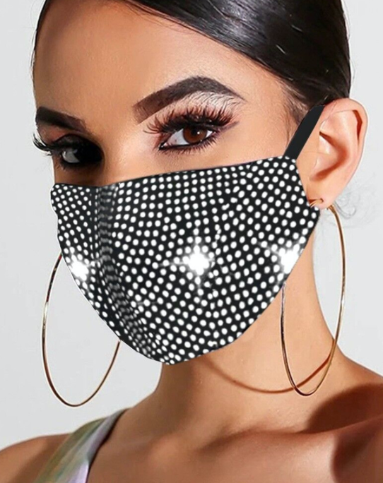 Masque facial strass chic cristal bling