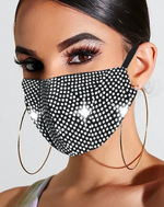 Load image into Gallery viewer, Rhinestone Chic Crystal Bling face Mask
