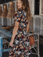 Load image into Gallery viewer, Wrap Floral Printed Dress
